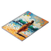 Woman on Beach Abstract Seaside Art Notizblock (Linke Seite)