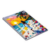 Woman on Beach Tropical Scene Notizblock (Rechte Seite)