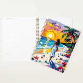 Woman on Beach Tropical Scene Personalized Planer (Anzeige)