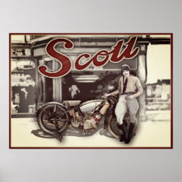 woman on motorcycle poster