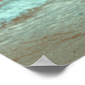 Woman Posing On A Beach In Red Bikini Poster (Ecke)