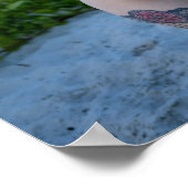 Woman Posing On The Beach In A Black Bikini Poster (Ecke)