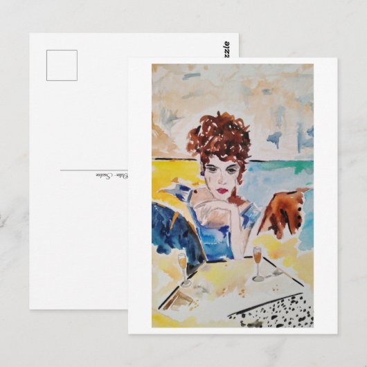 Woman Postkarte (Vorne/Hinten)