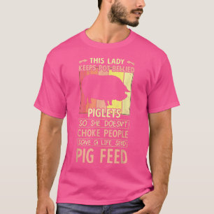 Woman Pot Bellied Pig Design - Woman Pig Bauer T-Shirt