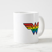 Woman Rainbow Logo Jumbo-Tasse (Vorderseite Rechts)
