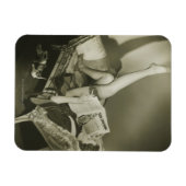 Woman Reading Magazine Magnet (Horizontal)