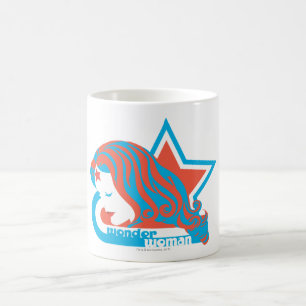 Woman Red & Blue Star Kaffeetasse