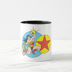 Woman Red Star Tasse