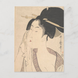 Woman Relaxing after Her Bath Postkarte