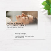 Woman Relaxing Getting Acupuncture (Schreibtisch)