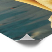 Woman Relaxing On A Sunny Beach Poster (Ecke)