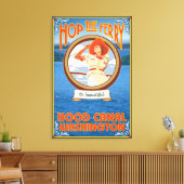 Woman Riding Ferry - Hood Canal, Washington Leinwanddruck (Insitu (Wohnzimmer))