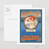 Woman Riding Ferry - Orcas Island, Washington Postkarte (Vorne/Hinten)