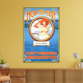 Woman Riding Ferry - Port Townsend Washington Leinwanddruck (Insitu (Wohnzimmer))