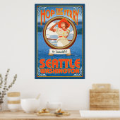 Woman Riding Ferry - Seattle, Washington Poster (Küche)