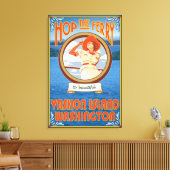 Woman Riding Ferry - Vashon Island, Washington Leinwanddruck (Insitu (Wohnzimmer))