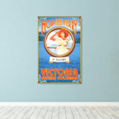 Woman Riding Ferry - Victoria, BC Kanada Leinwanddruck (Insitu (Holzboden))