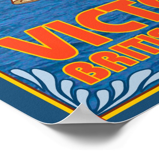 Woman Riding Ferry - Victoria, BC Kanada Poster (Ecke)