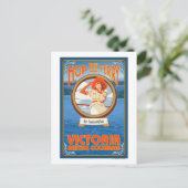 Woman Riding Ferry - Victoria, BC Kanada Postkarte (Stehend Vorderseite)