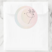 Woman Runder Aufkleber (Tasche)