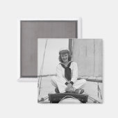 Woman Sailor Magnet (Vorderseite/Rückseite)