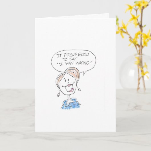 Woman saying she was wrong karte (Gelbe Blume)