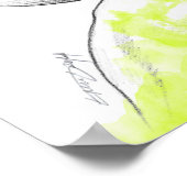 Woman Schlange Zunge Apple Green Splash Surreal Ar Poster (Ecke)