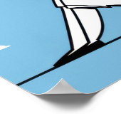 Woman sits with dog under moon poster (Ecke)