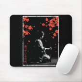 Woman Sitting Cherry Blossoms Japanese Art Women M Mousepad (Mit Mouse)