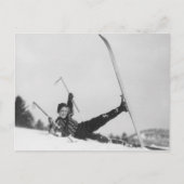 Woman Ski 2 Postkarte (Vorderseite)