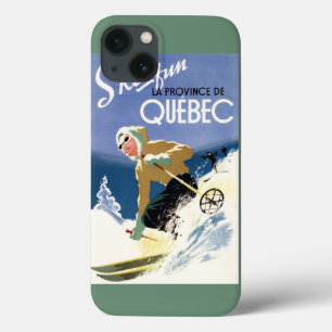 Woman Skiing - Both English and French Poster iPhone 13 Hülle
