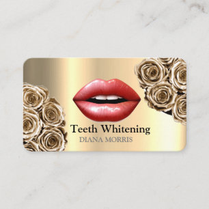 Woman Smile Teeth Whitening Zahnpflege Visitenkarte