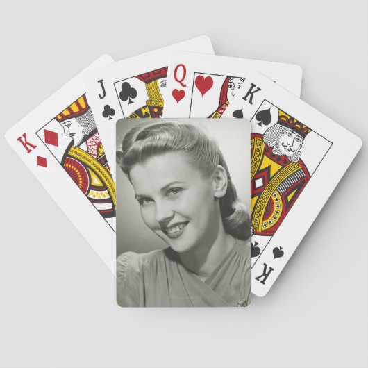 Woman Smiling 2 Spielkarten (Rückseite)