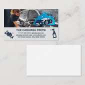 Woman Soaping Car | Auto-Reinigungsdienste Visitenkarte (Vorne/Hinten)