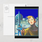 Woman Space Cadet Postkarte (Vorne/Hinten)