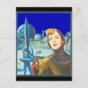 Woman Space Cadet Postkarte