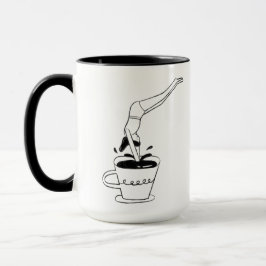 woman swimming in coffee cup tasse