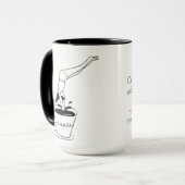 woman swimming in coffee cup tasse (Vorderseite Links)
