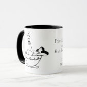woman swimming in coffee cup tasse (Vorderseite Links)