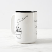 woman swimming in coffee cup zweifarbige tasse (Vorderseite Links)