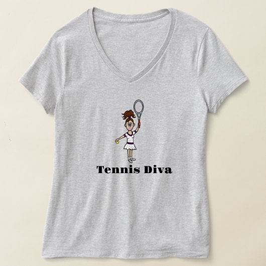 Woman Tennis Diva T - Shirt - Brünett (Ablage )