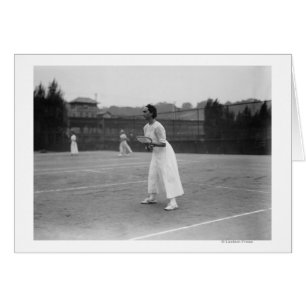 Woman Tennis Player macht Foto fertig