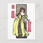 Woman Toasting Feiertagspostkarte (Vorderseite)