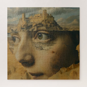 Woman und Schlosssurrealismus Puzzle