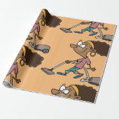 Woman Vaccuming Geschenkpapier (Ungerollt)