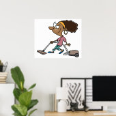 Woman Vaccuming Poster (Heimbüro)