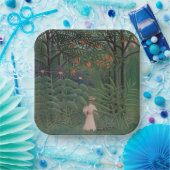 Woman Walking in an Exotic Forest, Henri Rousseau Pappteller (Party)