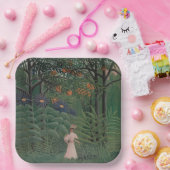 Woman Walking in an Exotic Forest, Henri Rousseau Pappteller (Party)