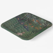 Woman Walking in an Exotic Forest, Henri Rousseau Pappteller (Gewinkelt)