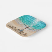 Woman Walking On a 2026 Beach Pappteller (Gewinkelt)